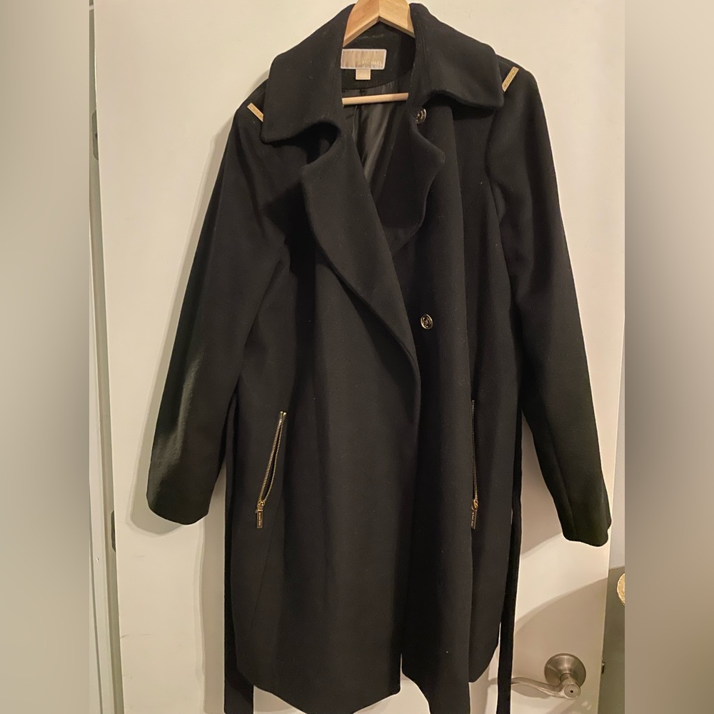 Michael Kors Women’s Black Wool Coat Size XXL